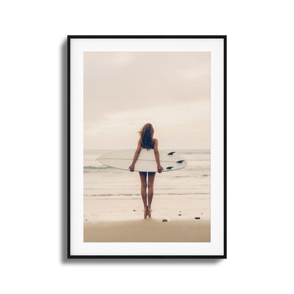 Surf Muse at Sunset Framed Art