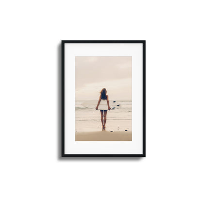 Surf Muse at Sunset Framed Art