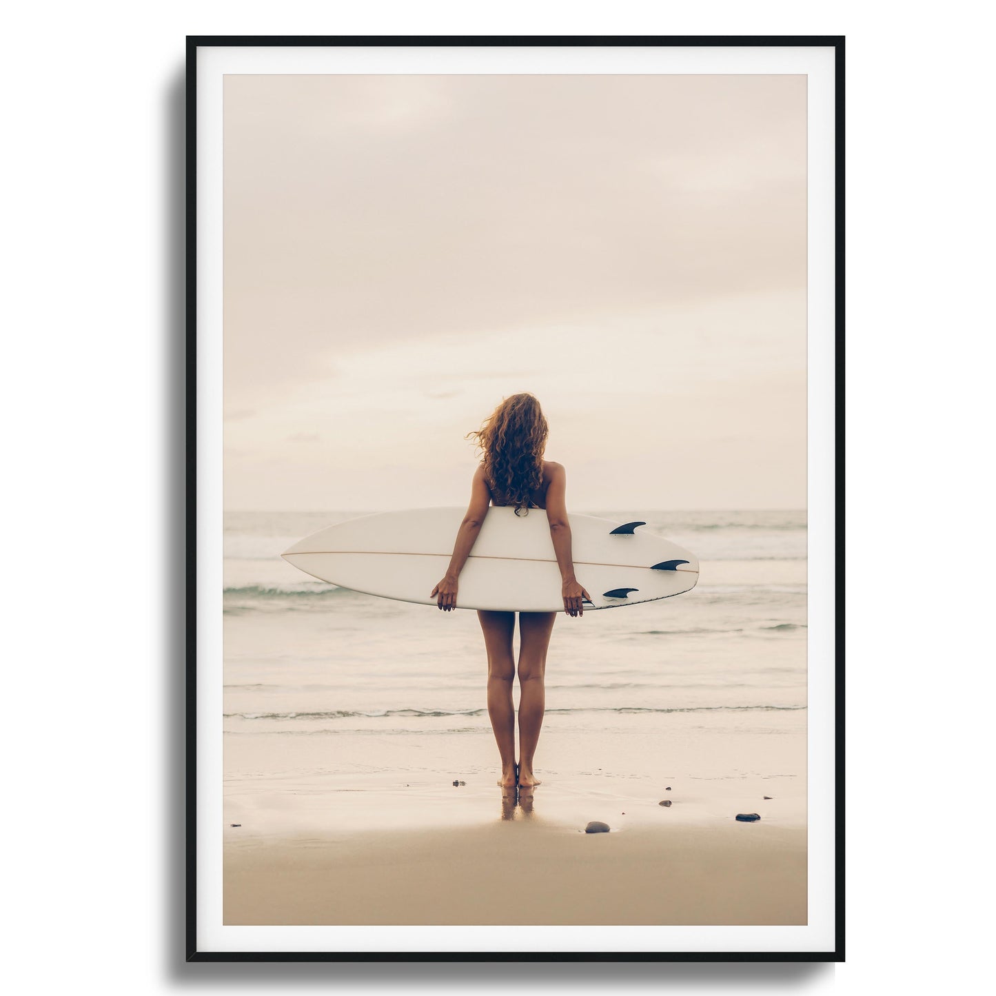 Surf Muse at Sunset Framed Art