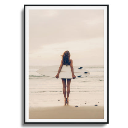 Surf Muse at Sunset Framed Art