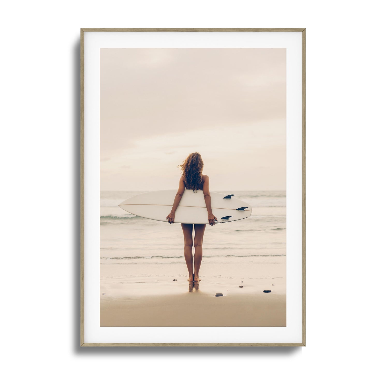 Surf Muse at Sunset Framed Art