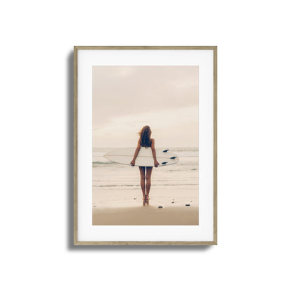 Surf Muse at Sunset Framed Art
