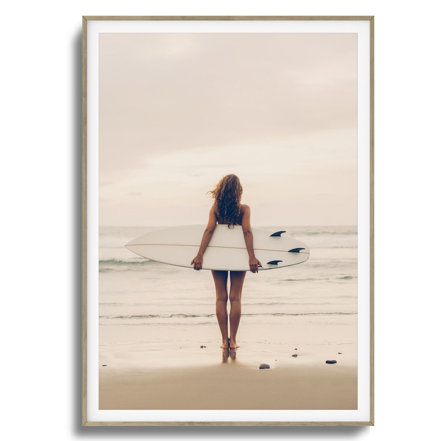 Surf Muse at Sunset Framed Art