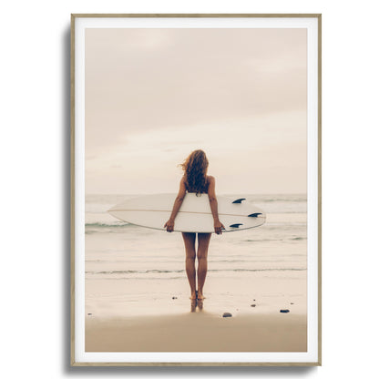 Surf Muse at Sunset Framed Art