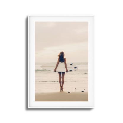 Surf Muse at Sunset Framed Art
