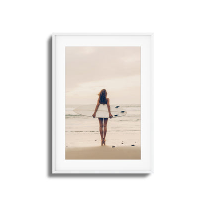 Surf Muse at Sunset Framed Art