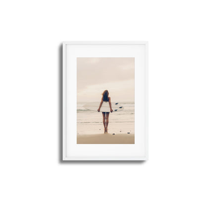 Surf Muse at Sunset Framed Art