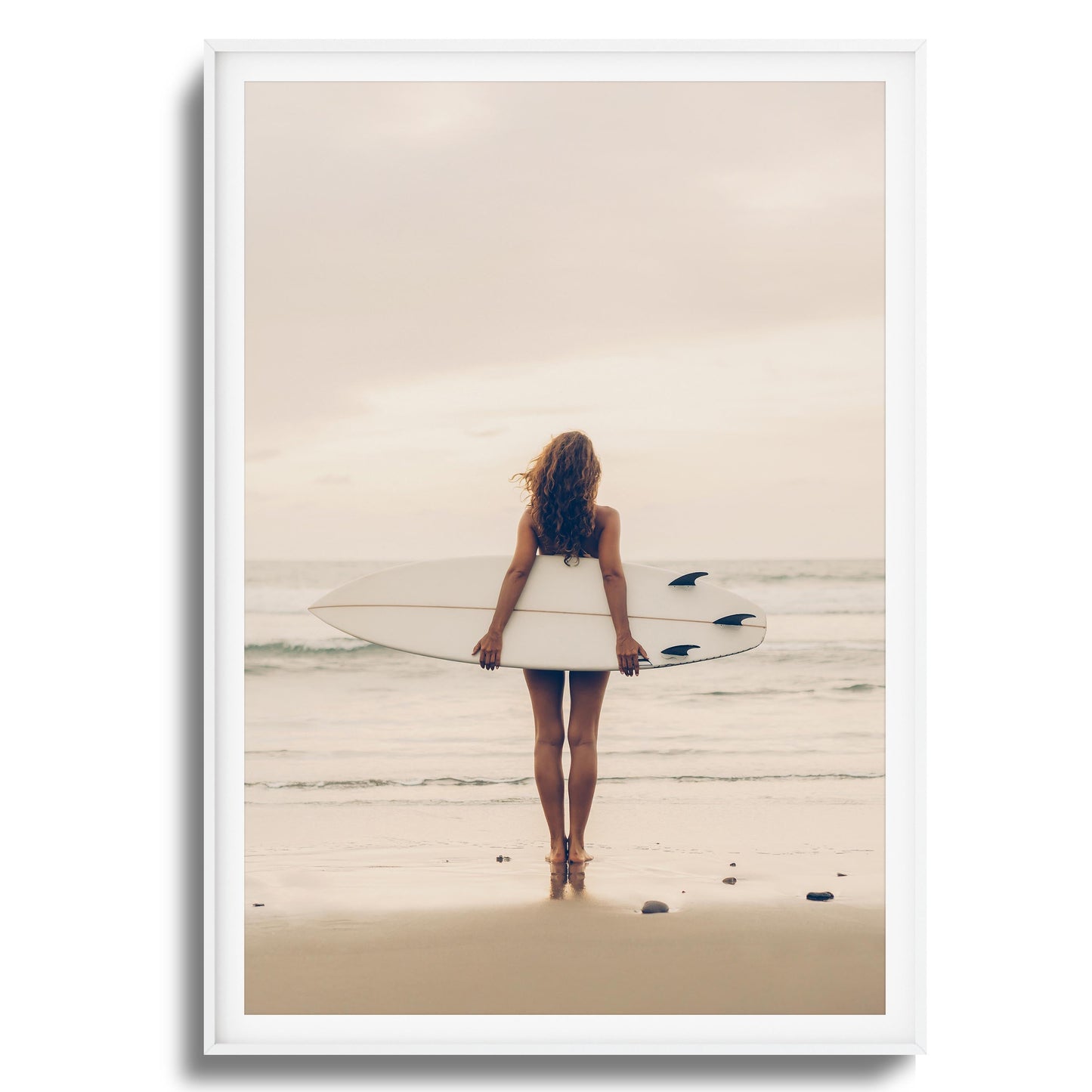 Surf Muse at Sunset Framed Art