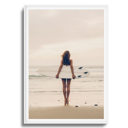 Surf Muse at Sunset Framed Art