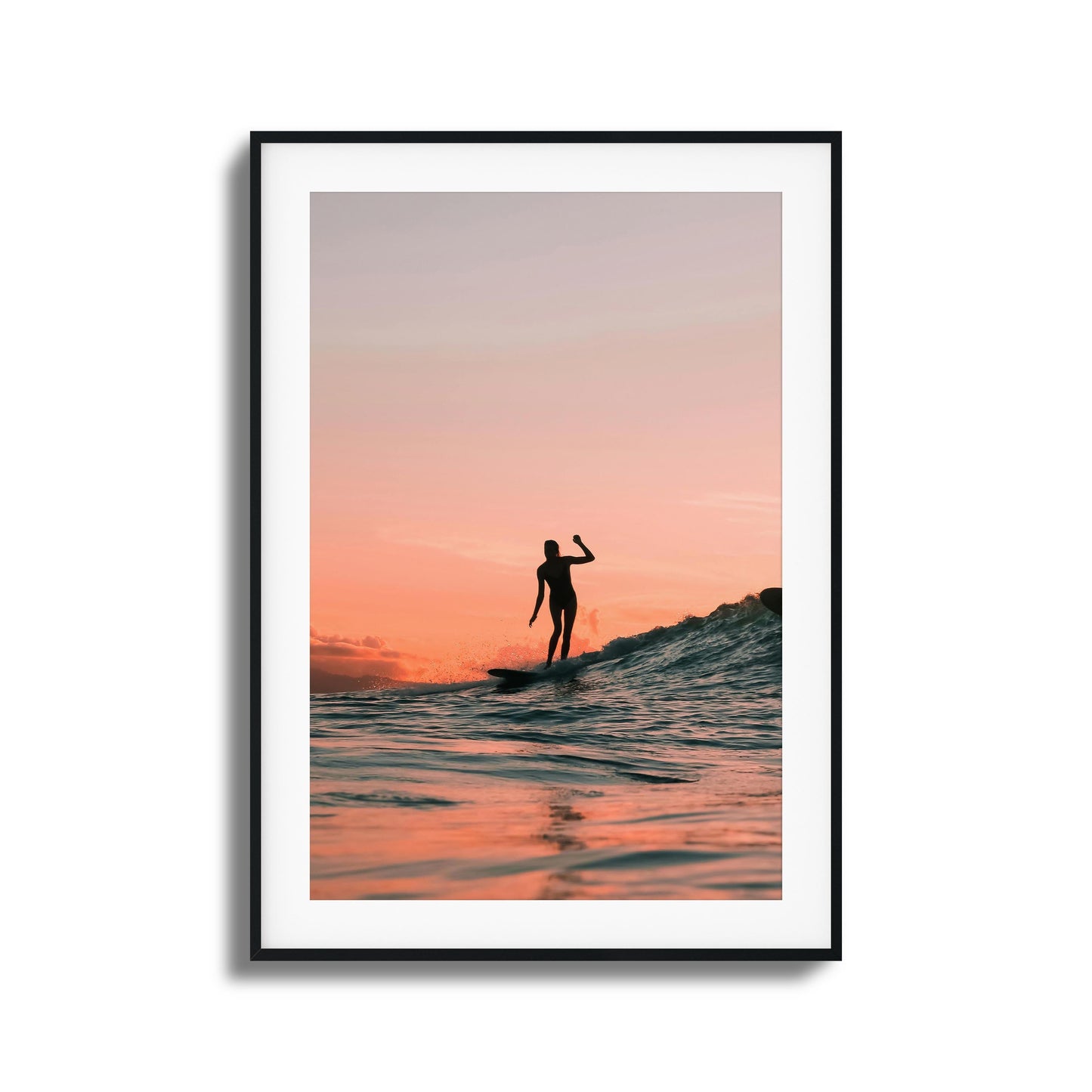 Surf at Sunset Framed Art