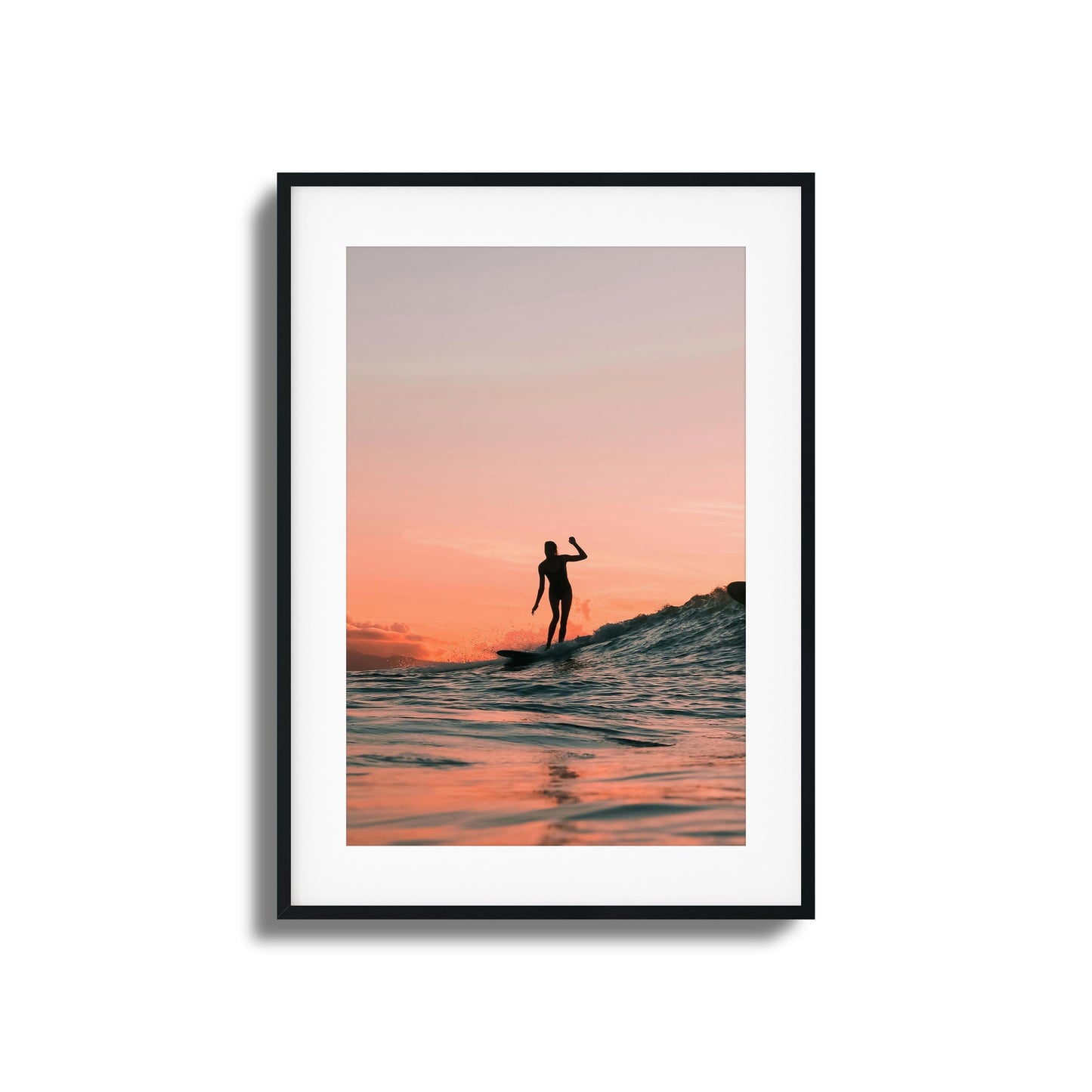 Surf at Sunset Framed Art