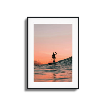 Surf at Sunset Framed Art