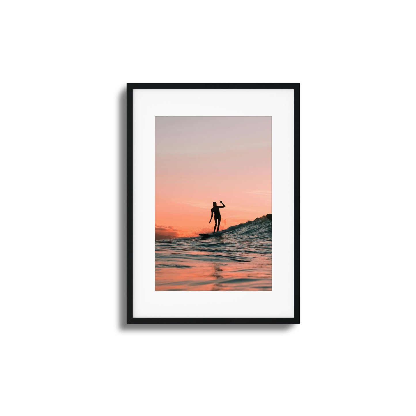 Surf at Sunset Framed Art