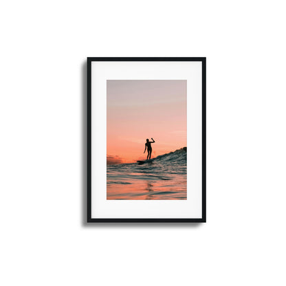 Surf at Sunset Framed Art