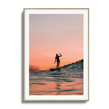 Surf at Sunset Framed Art