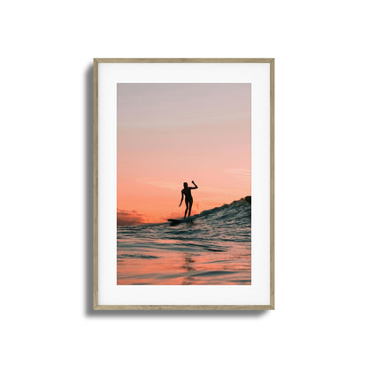 Surf at Sunset Framed Art