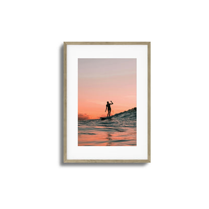 Surf at Sunset Framed Art