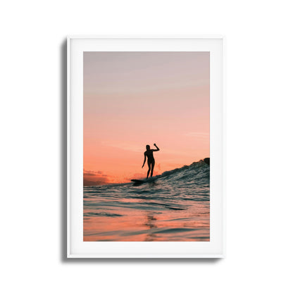 Surf at Sunset Framed Art