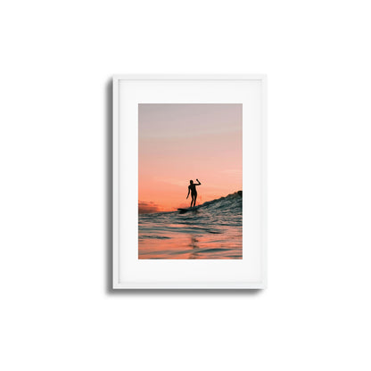 Surf at Sunset Framed Art