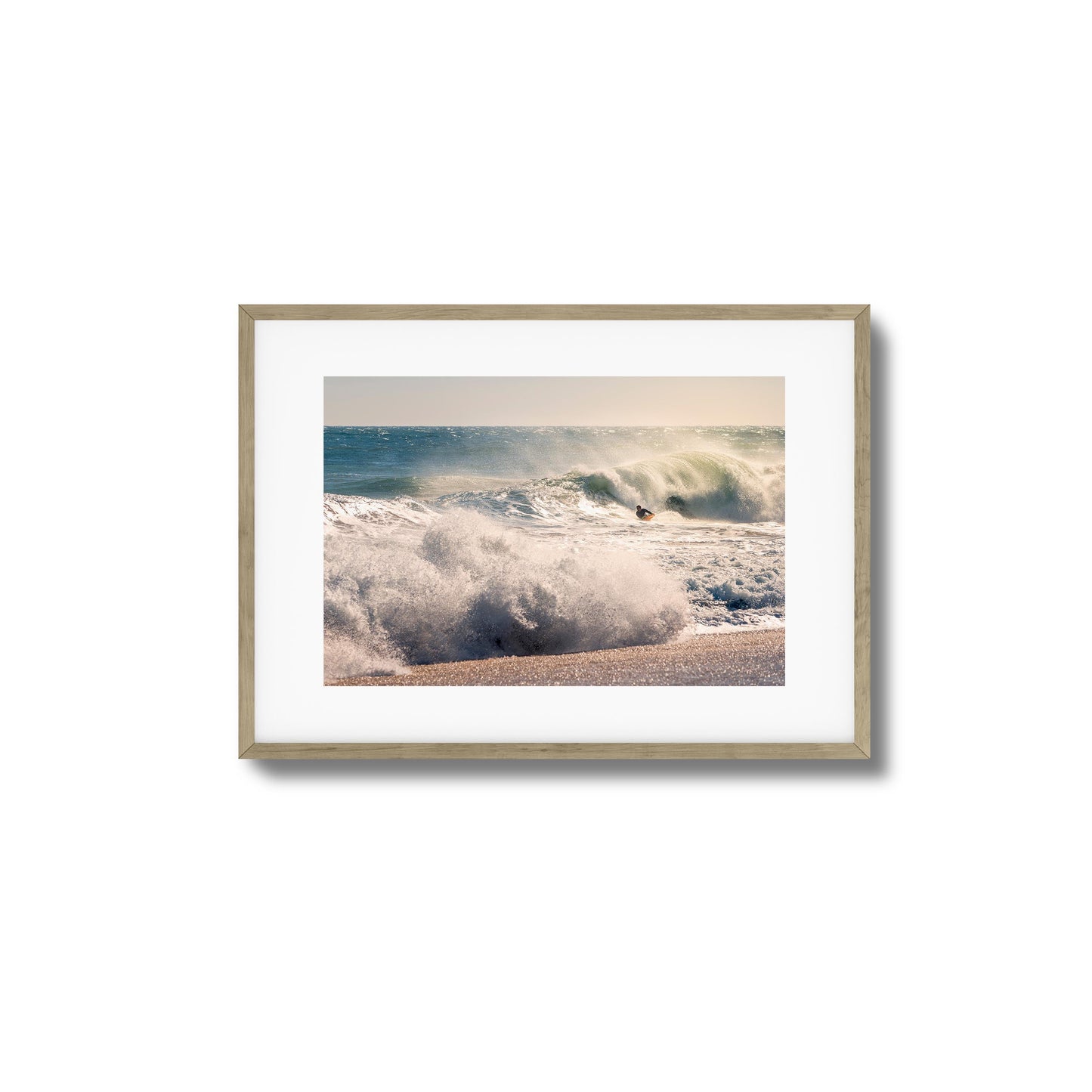 Surfer Riding Giant Wave Framed Art