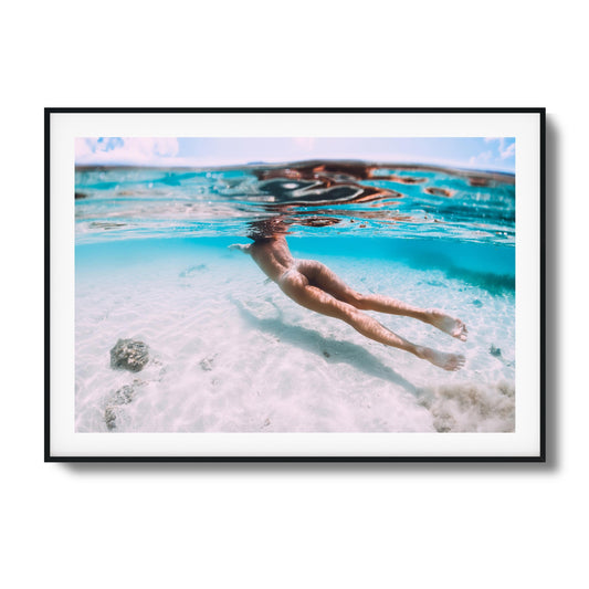 Underwater Nude Swim Framed Art