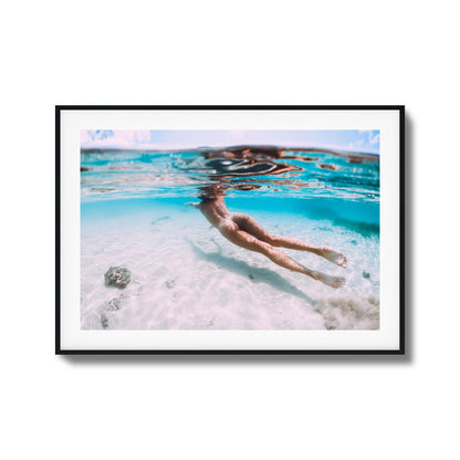 Underwater Nude Swim Framed Art