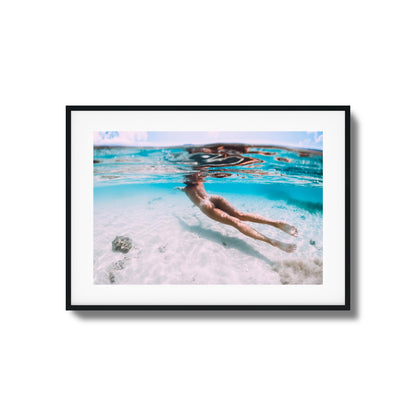 Underwater Nude Swim Framed Art