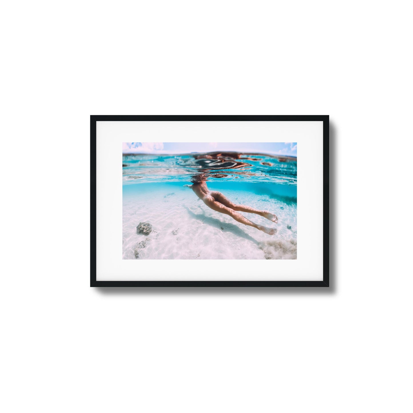 Underwater Nude Swim Framed Art