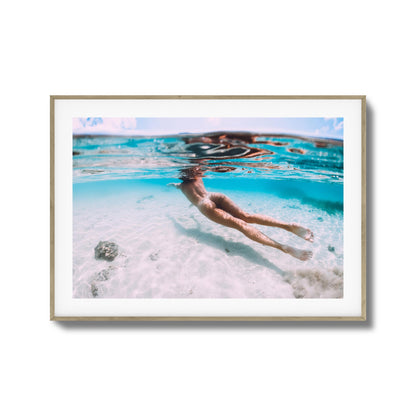 Underwater Nude Swim Framed Art