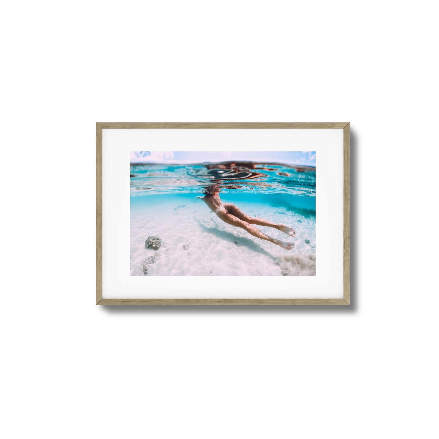 Underwater Nude Swim Framed Art