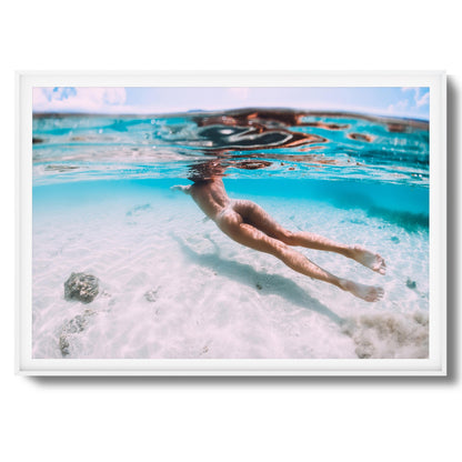 Underwater Nude Swim Framed Art