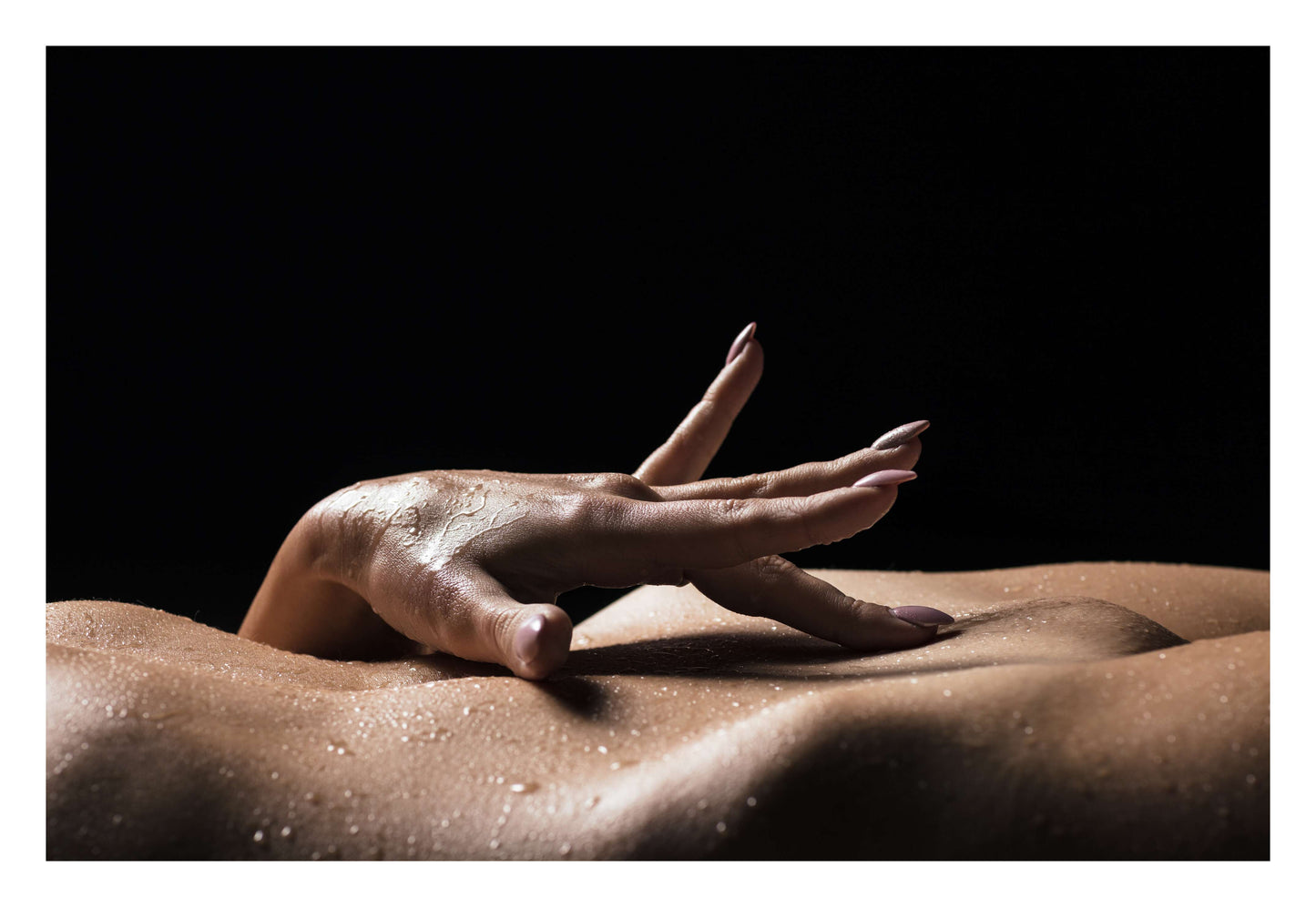 Wet Touch on Curves Framed Art