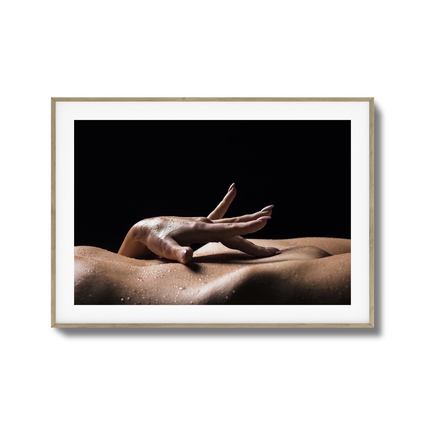 Wet Touch on Curves Framed Art