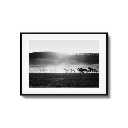 Wild Horse Stampede Framed Art