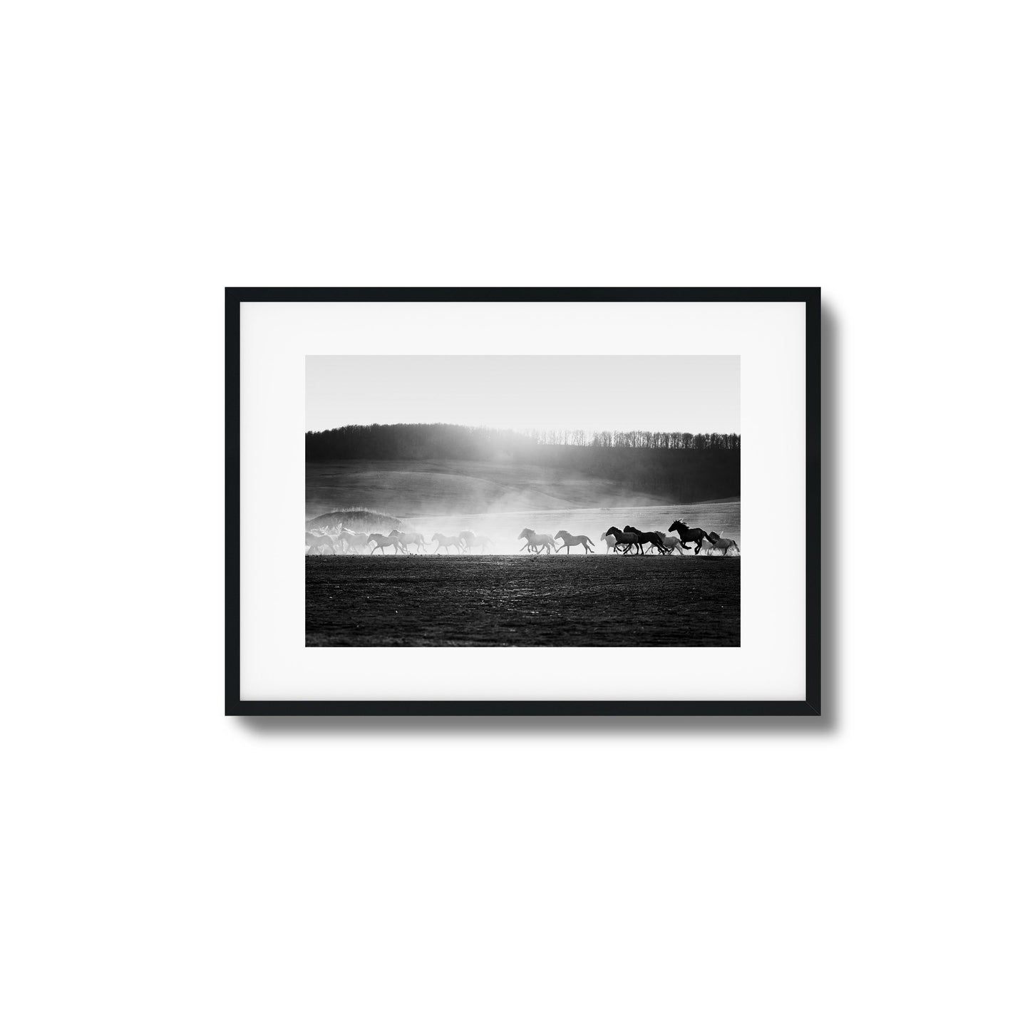 Wild Horse Stampede Framed Art